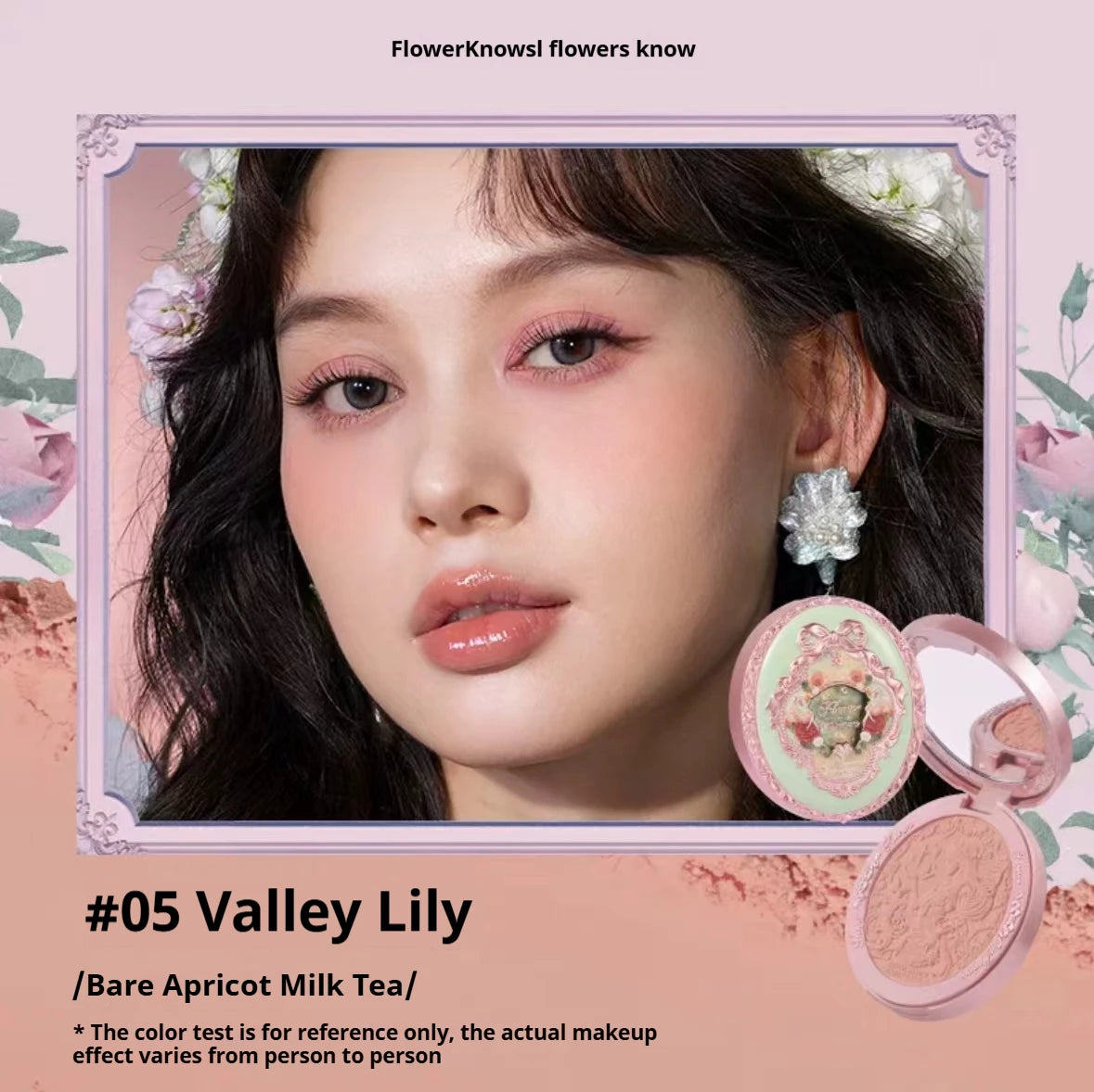 Flower Knows Embossed Blusher – Matte Powder Blush