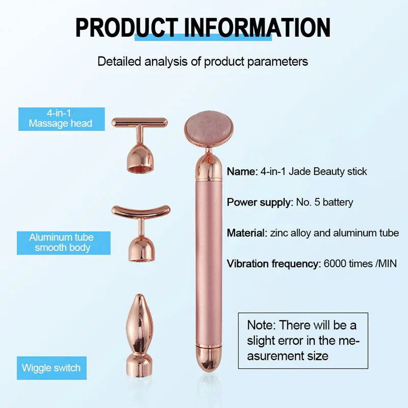24K Gold Vibrating Face Roller