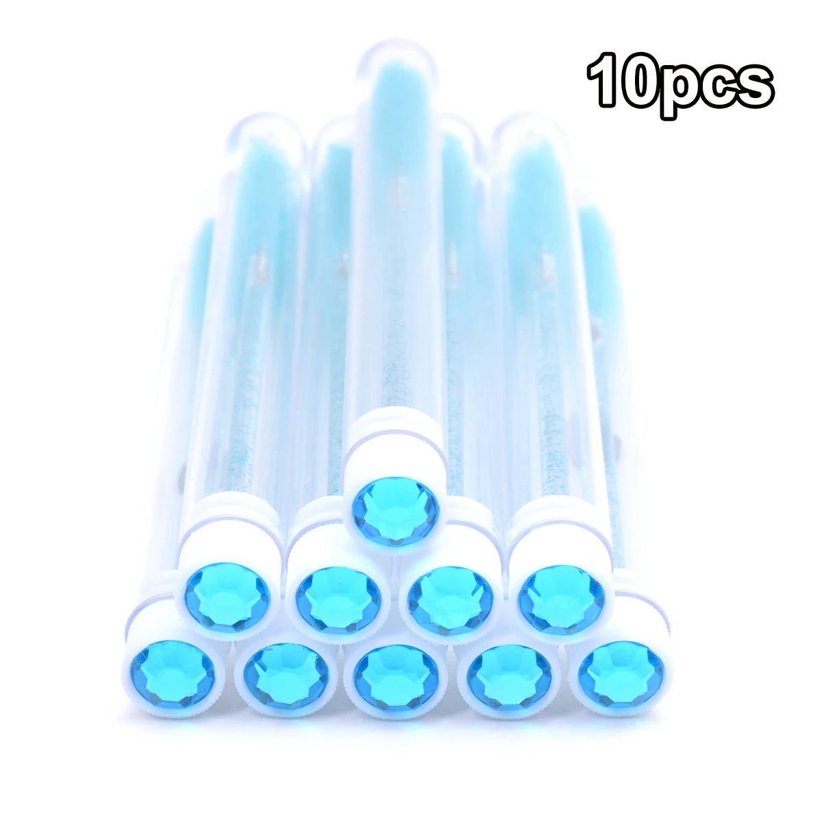 10PCS Diamond Eyelash Brushes – Spoolies & Wands
