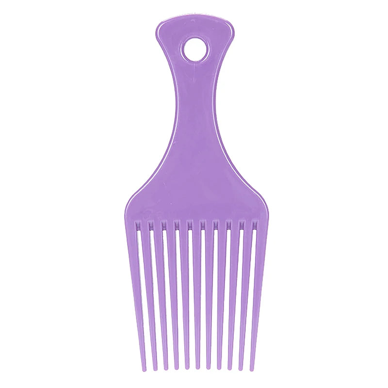 Wide Tooth Afro Pick Comb – Plastic Curly Hair Styling Tool