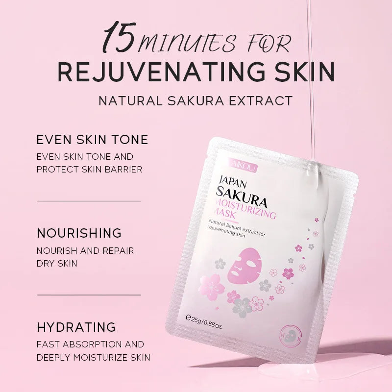 LAIKOU Sakura Face Mask – Moisturizing & Anti-Aging (10pcs)