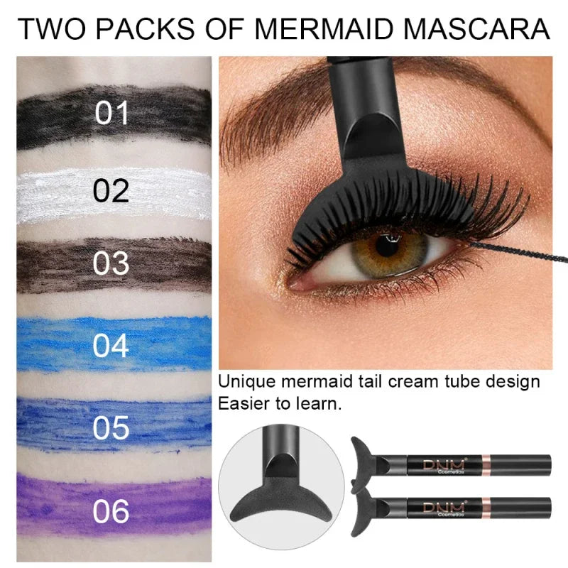 DNM 6 Colors Waterproof Mascara – Curl & Volume