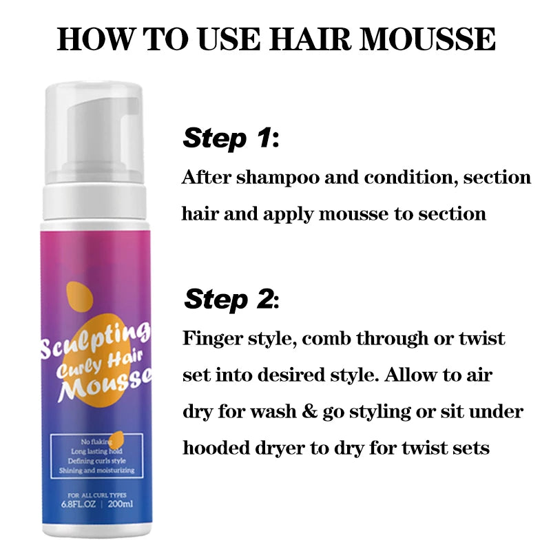 Sculpting Curl Mousse – Anti-Frizz, Moisturizing Hold