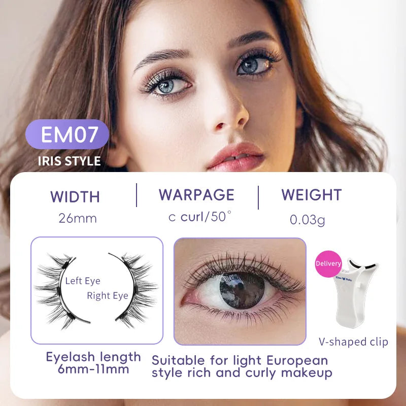 Magnetic Eyelash Set – 3D Natural Lashes + Tweezers