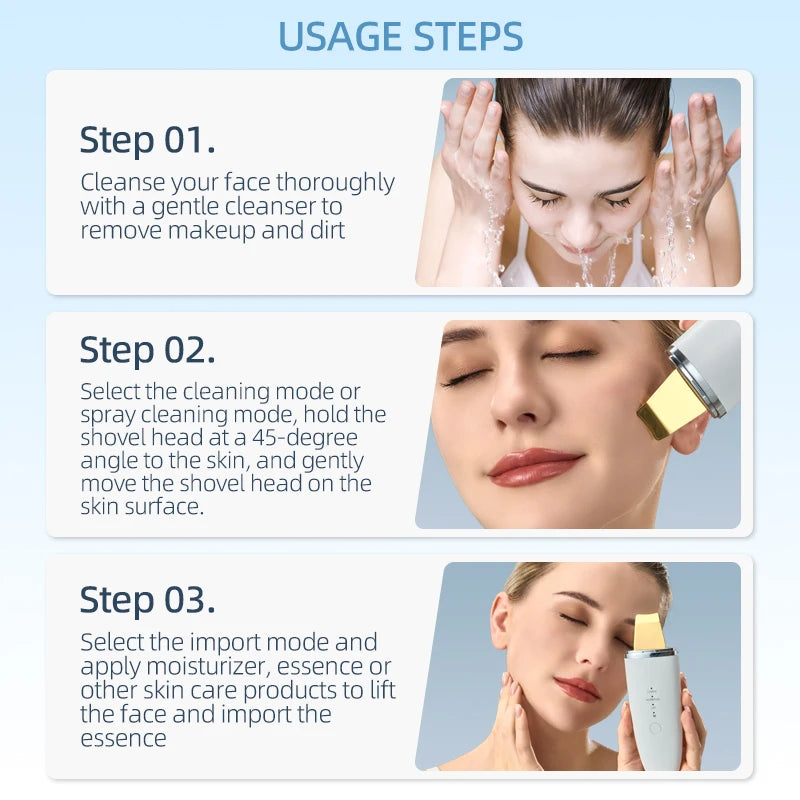Ultrasonic Face Spatula – Blackhead & Pore Cleaner