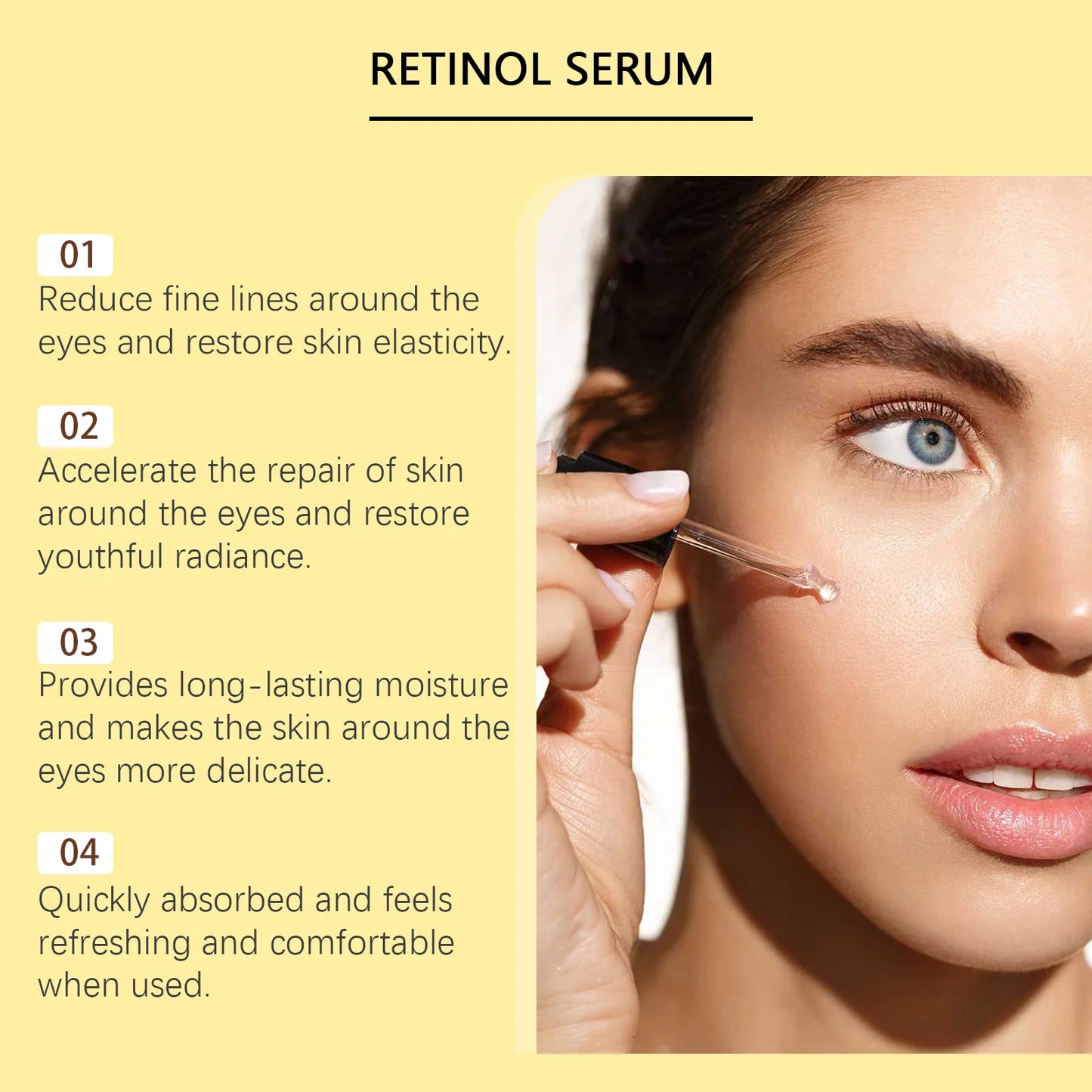 Retinol Eye Serum – Collagen & Hyaluronic Acid Anti-Puffiness