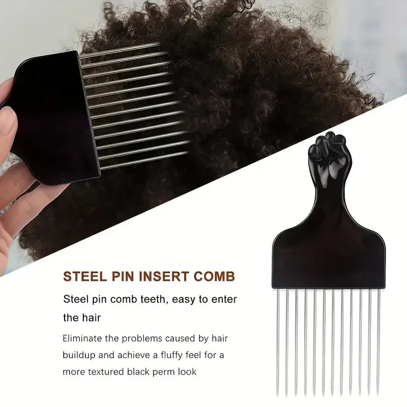 Afro Hair Sponge Set – Curl Sponge, Brush & Pick Comb