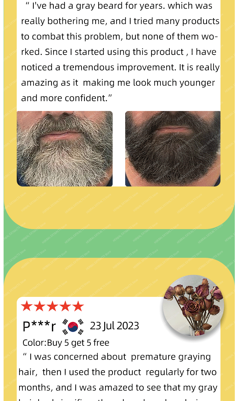 Anti-Grey Hair Cream – Natural Black Color Restorer
