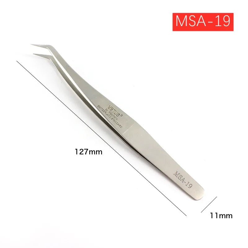 Vetus Premium Eyelash Tweezers – Fine Tip Tool