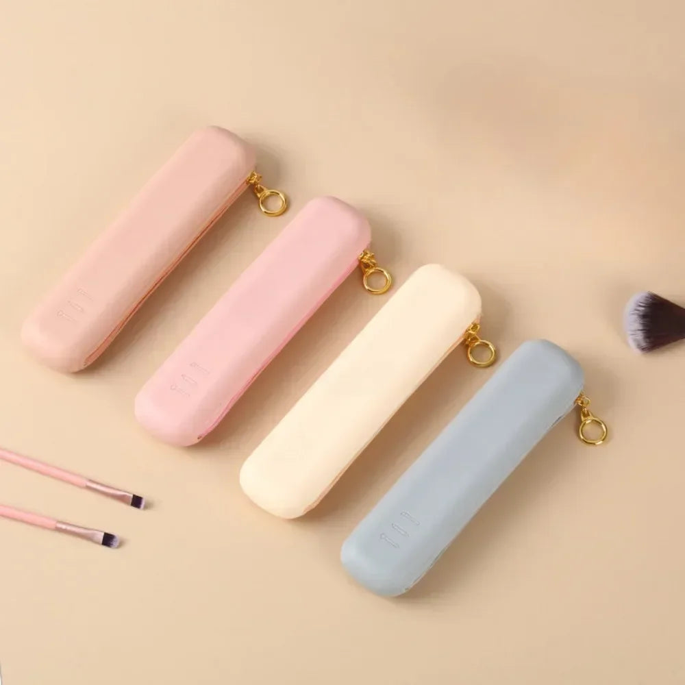 Travel Makeup Brush Holder – Silicone Waterproof Cosmetic Organizer