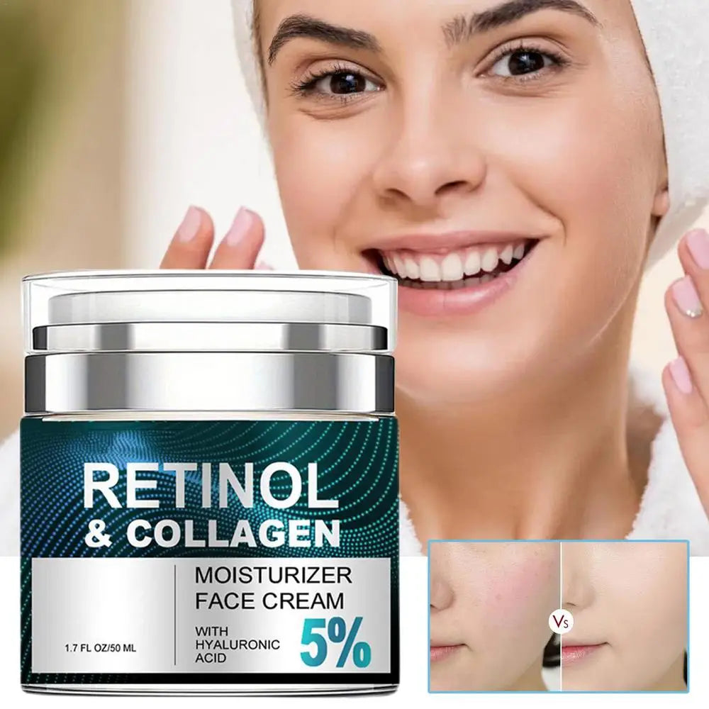 Retinol Anti-Aging Face Cream – Collagen & Hyaluronic Acid (50ml)