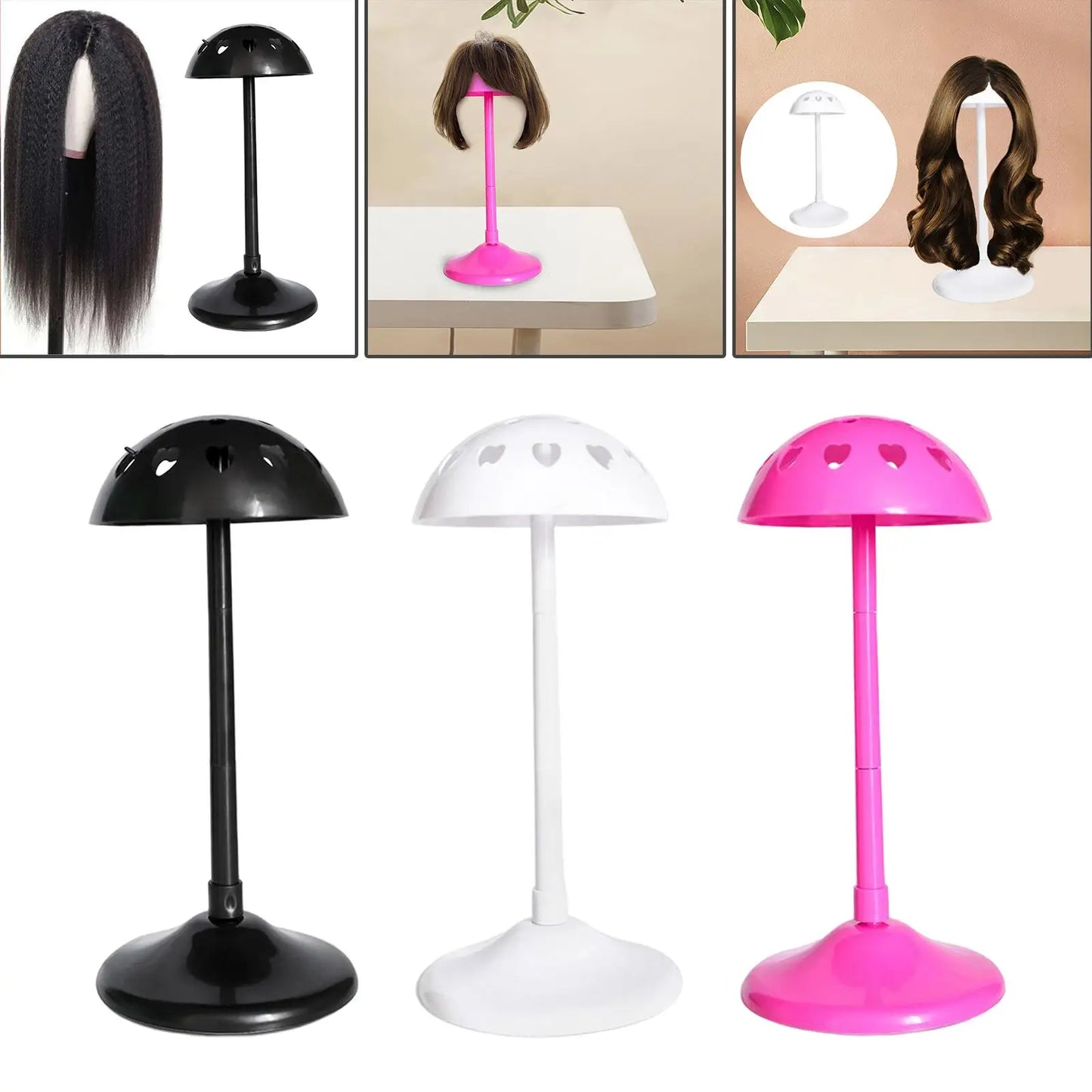 Adjustable Wig Stand – Storage & Styling Holder