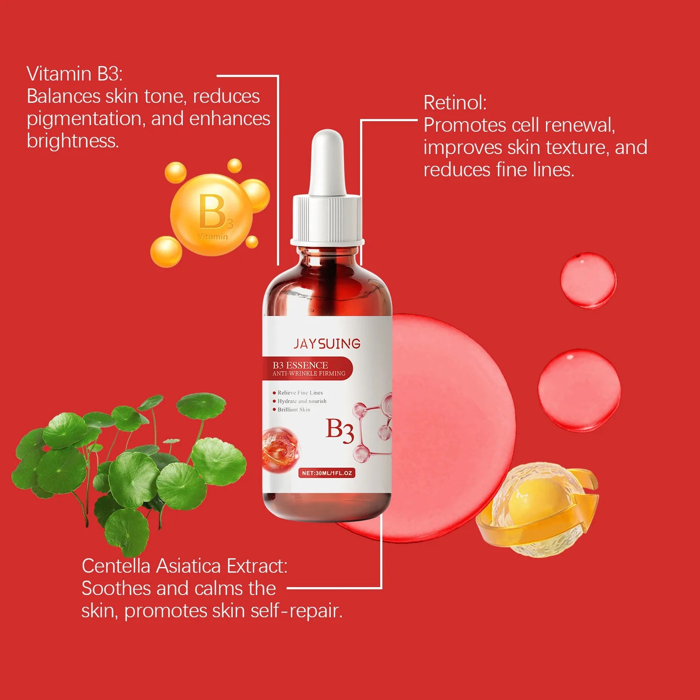 Retinol Wrinkle Remover Face Serum – Anti-Aging & Lifting