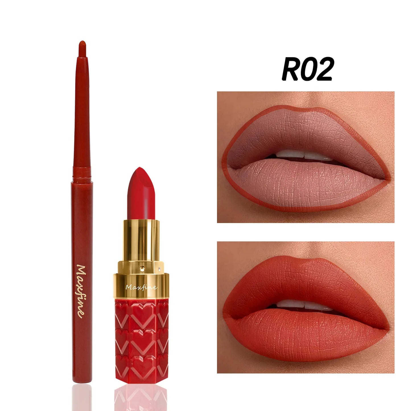 Velvet Matte Lip Liner Set – Waterproof Lipstick