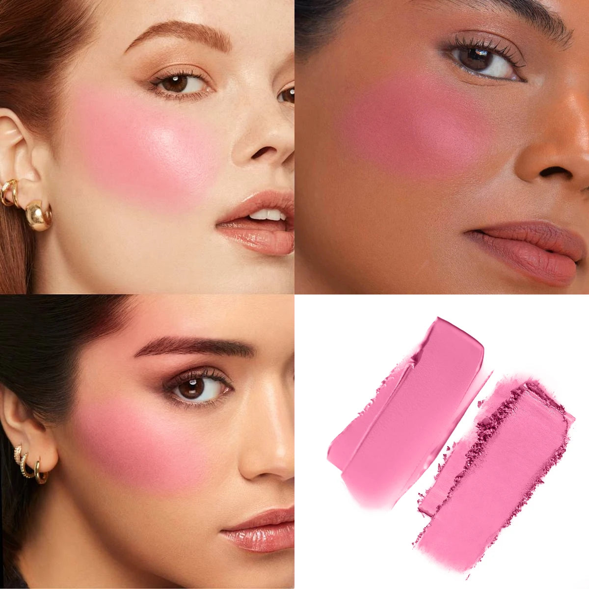 PHOFAY Cream & Powder Blush Duo – Matte & Dewy Finish