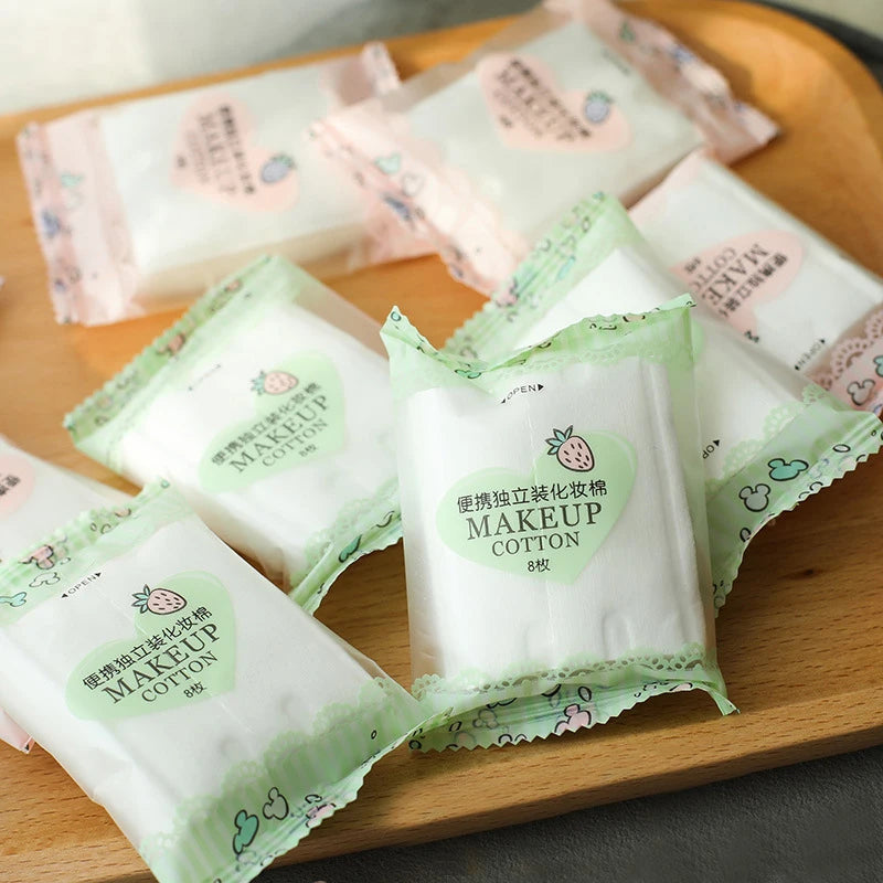 64PCS Makeup Remover Cotton Pads – Disposable Pack