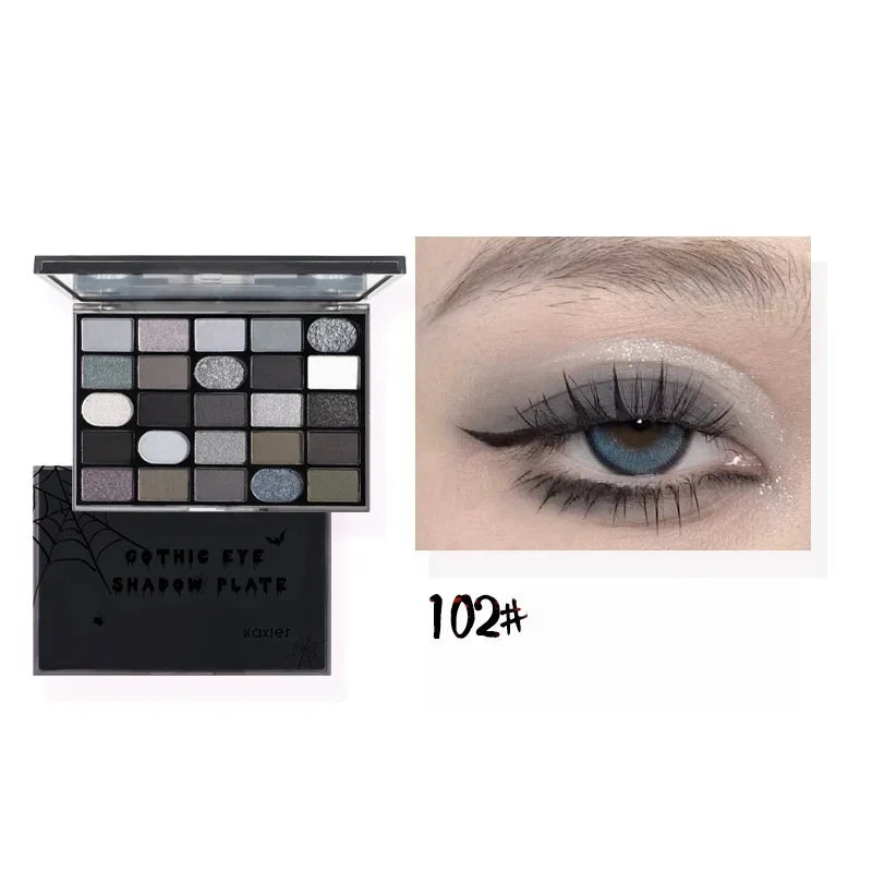 Black Smoky Eyeshadow Palette – Glitter Eye Makeup