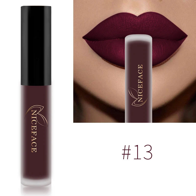 Niceface Lip Gloss – Waterproof Matte Liquid Lipstick