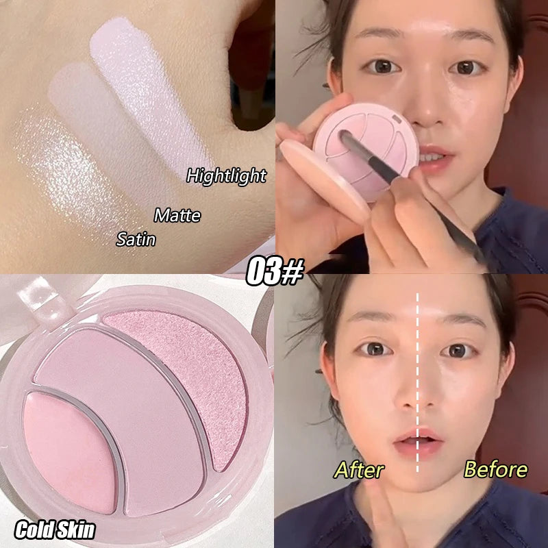 3-Color Highlighter Palette