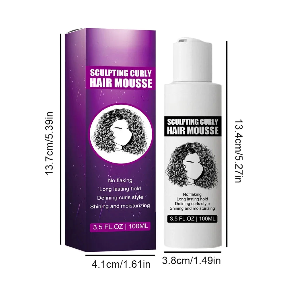 Curly Hair Mousse – Anti-Frizz, Defining Hold, 100ml