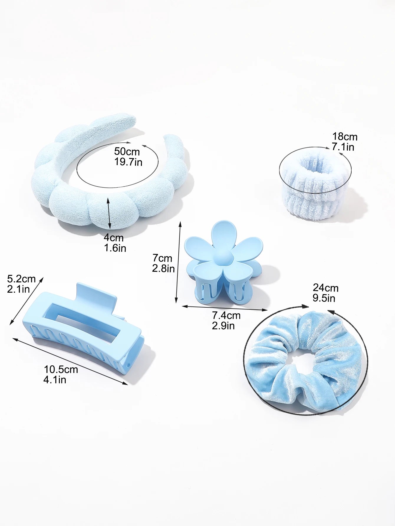 7PCS Skincare Headbands & Wristbands Set – Makeup & Face Wash