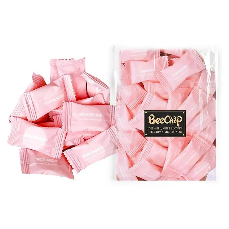 50PCS Compressed Cotton Towels – Travel Disposable Pack