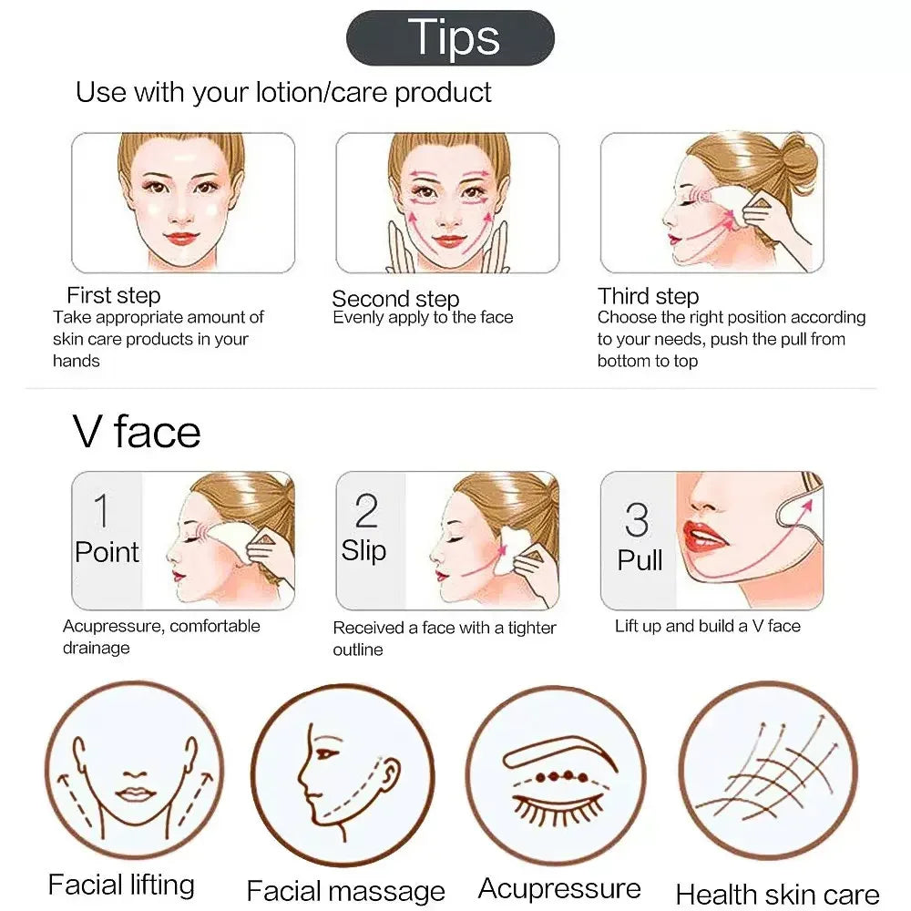 Resin Roller Massager Set – Face & Body Gua Sha (3pcs)