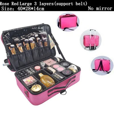 Large Cosmetic Makeup Bag – Travel Storage Case
