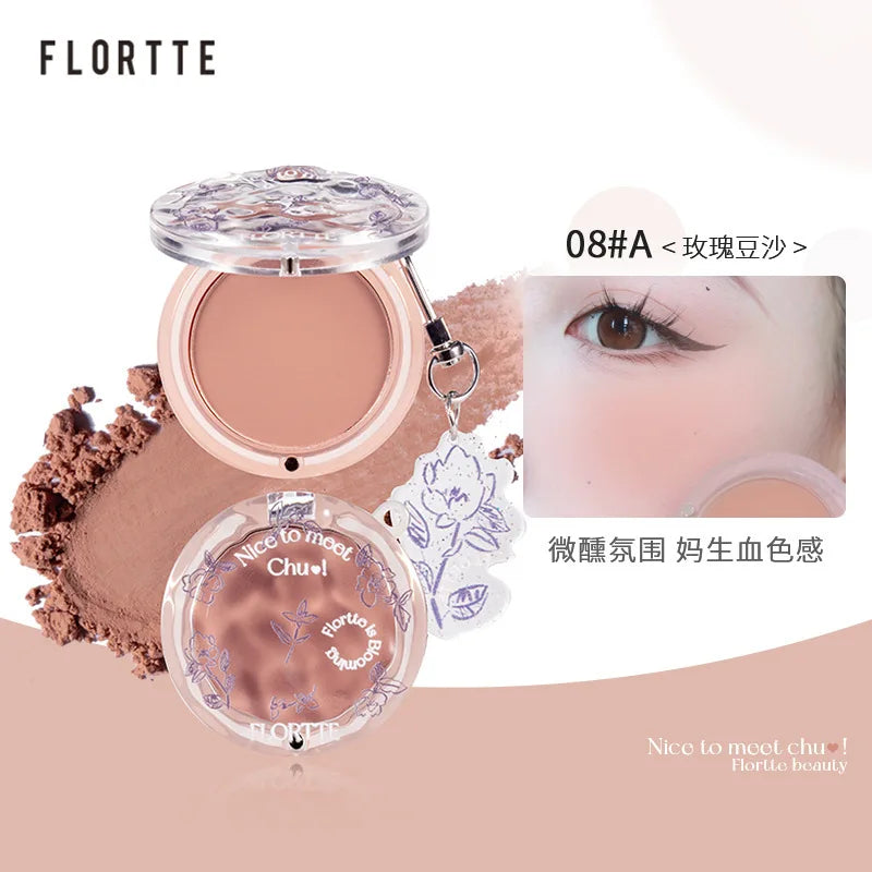 FLORTTE Make Up Blush Palette Korean Cosmetics First Kiss Blusher Long Lasting Fine Natural Highlighting Blushes