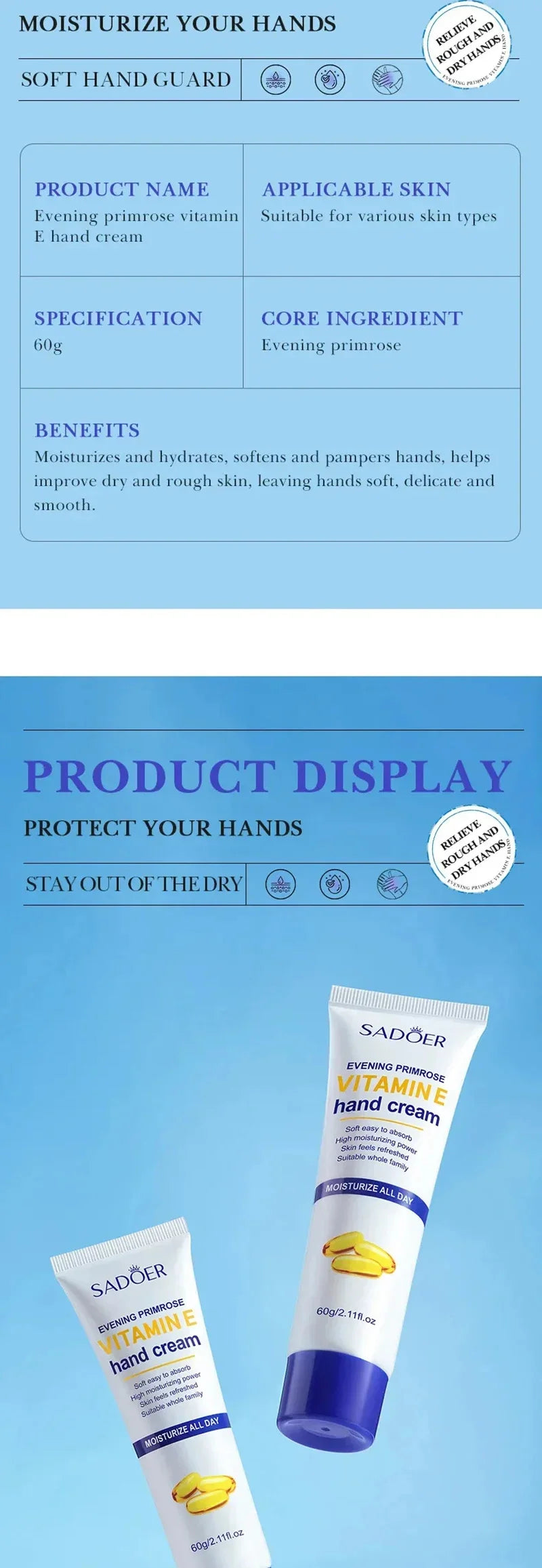Whitening Hand Cream – Anti-Wrinkle & Repair Lotion
