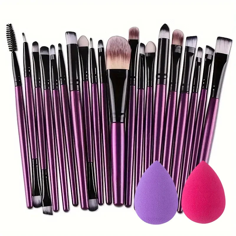 Makeup Brush Set (8–20pcs) – Foundation & Eyeshadow