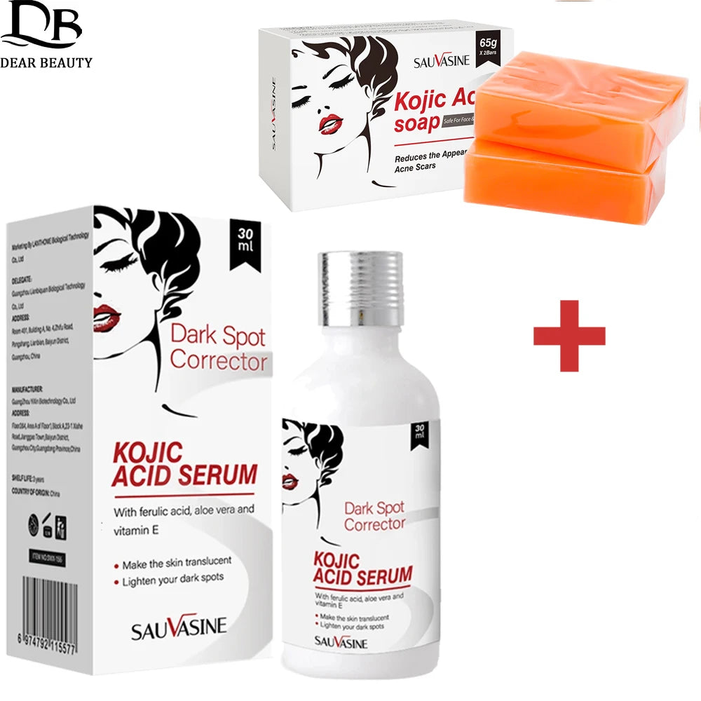 Kojic Acid Skincare Set – Cream, Serum, Soap & Cleanser