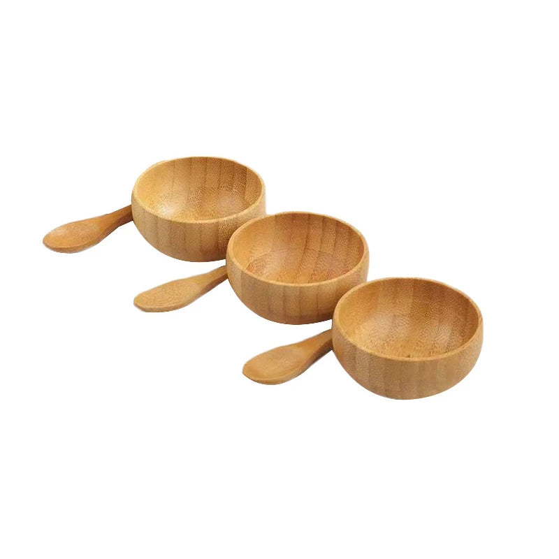 Mini Bamboo Mixing Bowl Set – DIY Face Mask Tools