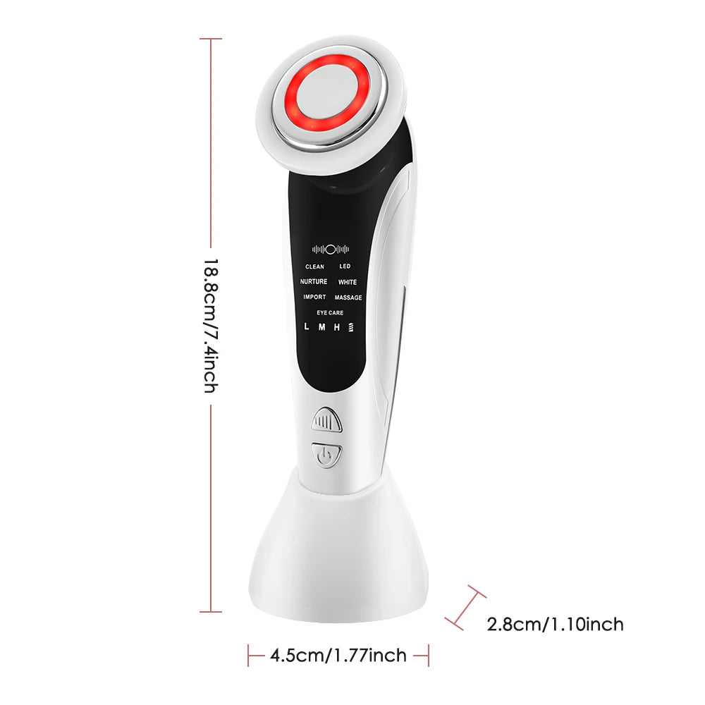 Multifunctional Facial Massager EMS Facial Beauty Massage Device Face Cleaning LED Skin Rejuvenation Lifting Tighten Care