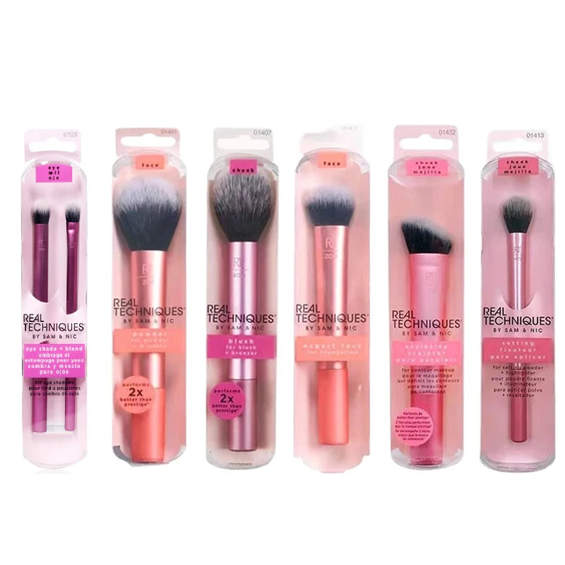 Real Techniques Professional Makeup Brushes Set Foundation Powder Contour Blush Concealer Eyeshadow Blending Cosmetic
