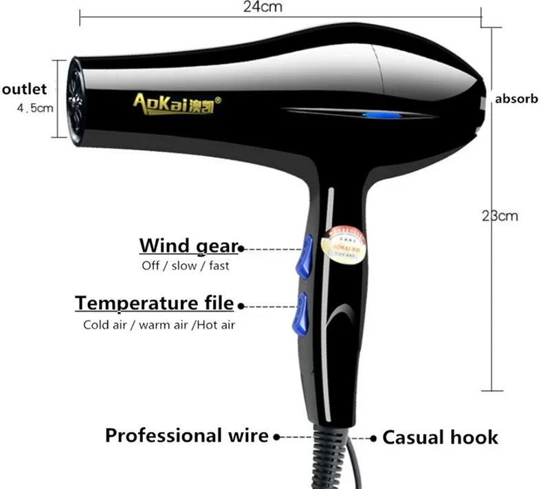Salon Hair Dryer – Fast Styling, Adjustable Heat