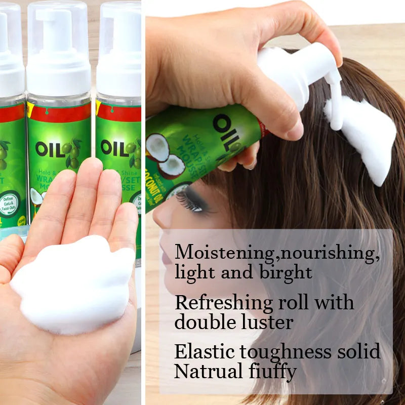 Curl Defining Foam – Olive Oil Wrap Mousse for Wigs