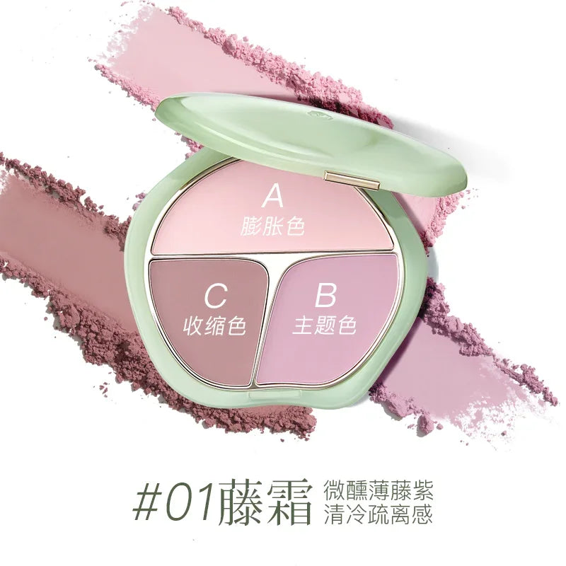 Caitang TIMAGE 3-Color Blush Palette – Highlight & Contour