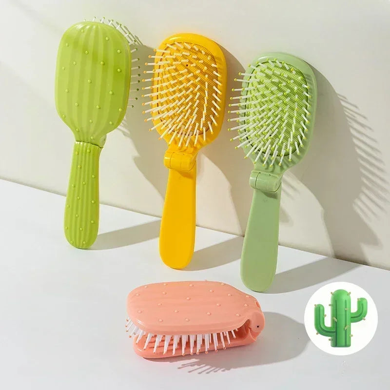 Foldable Cushion Hair Brush – Portable Travel Comb