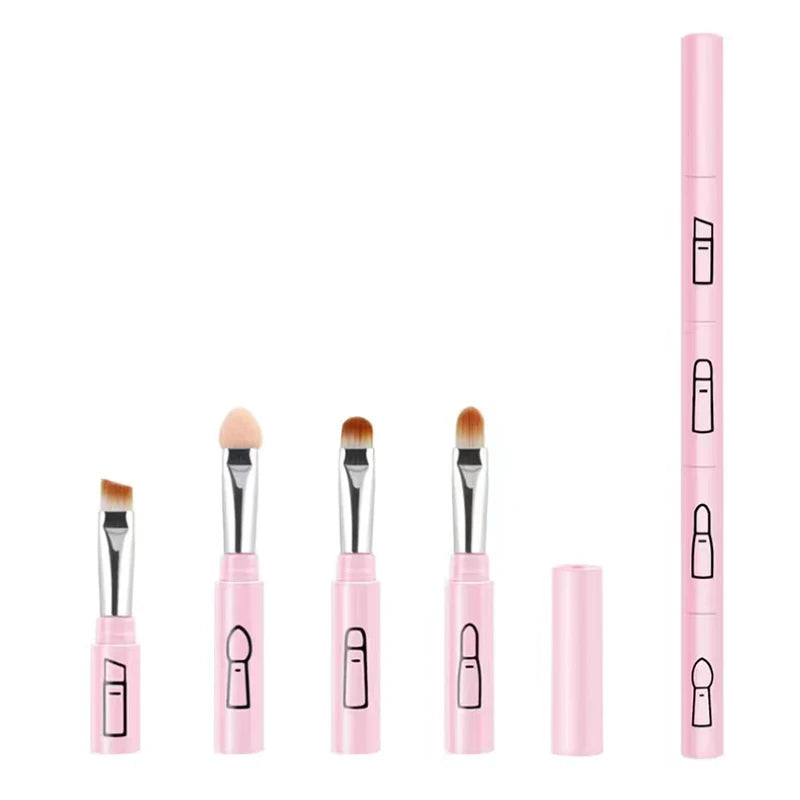 4-in-1 Detachable Makeup Brush Set – Travel Brushes