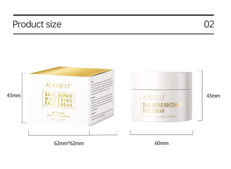 AUQUEST Snail Collagen Face Cream – Whitening & Moisturizing