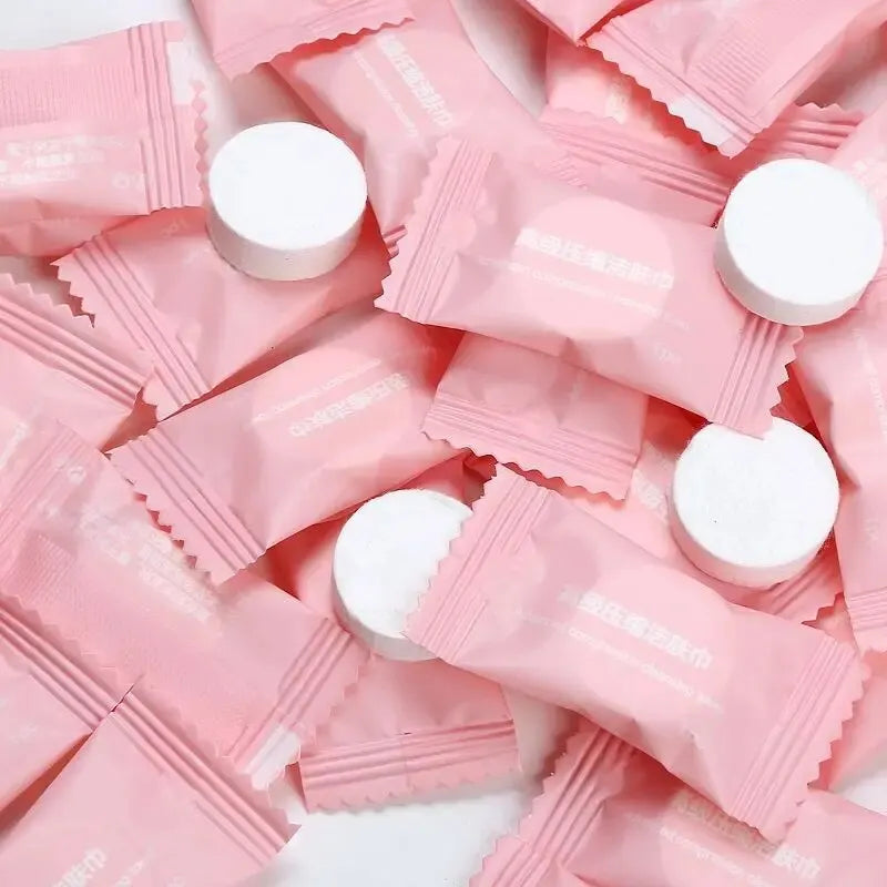 50PCS Compressed Cotton Towels – Travel Disposable Pack