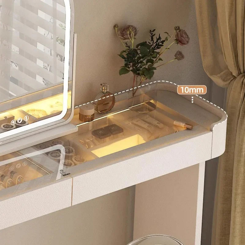 Bedroom Luxury Vanity Table Drawer Elegant Home Makeup Vanity Table Girls Multifunctional Comoda Pra Quarto