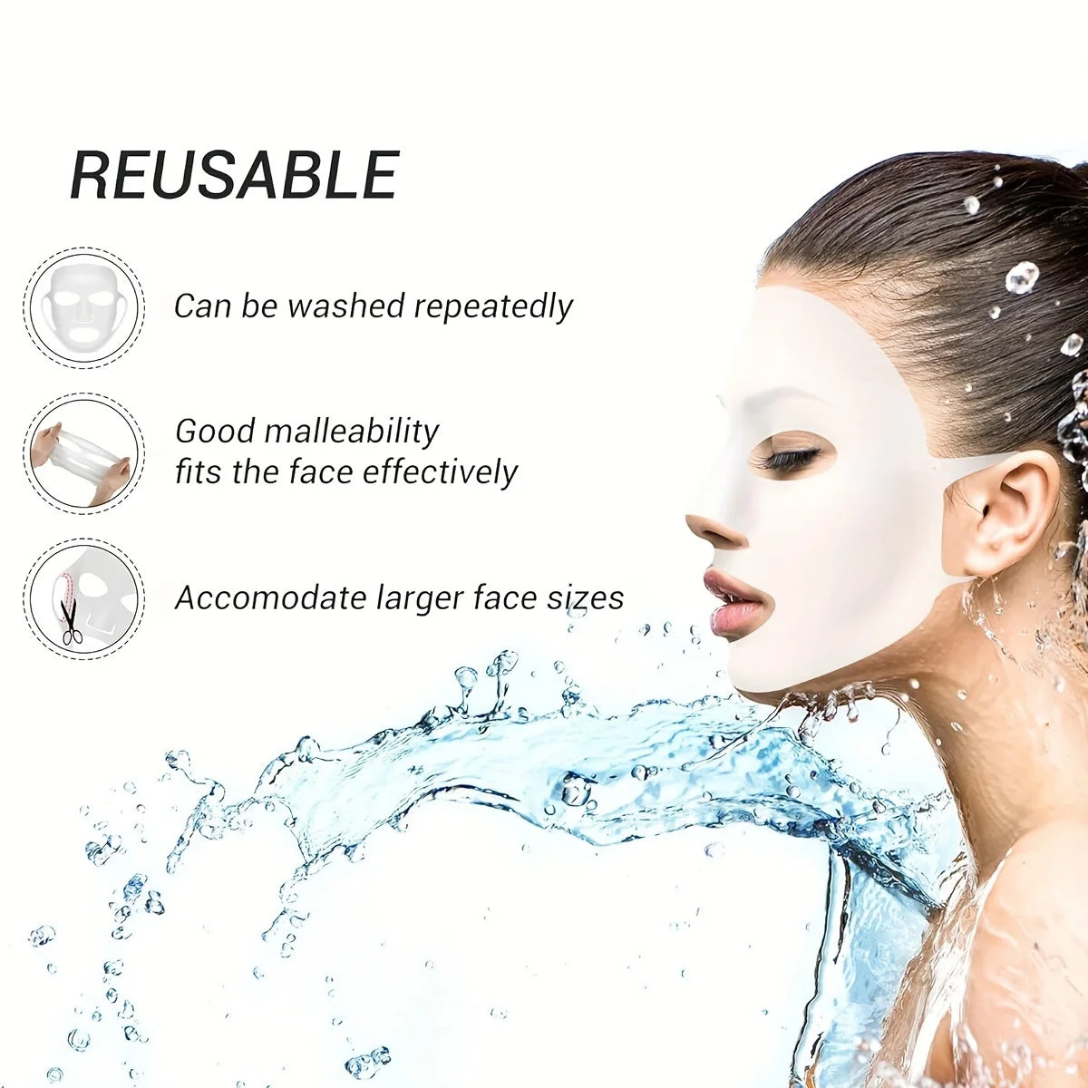 3D Reusable Silicone Mask Cover – Skincare Firming Tool