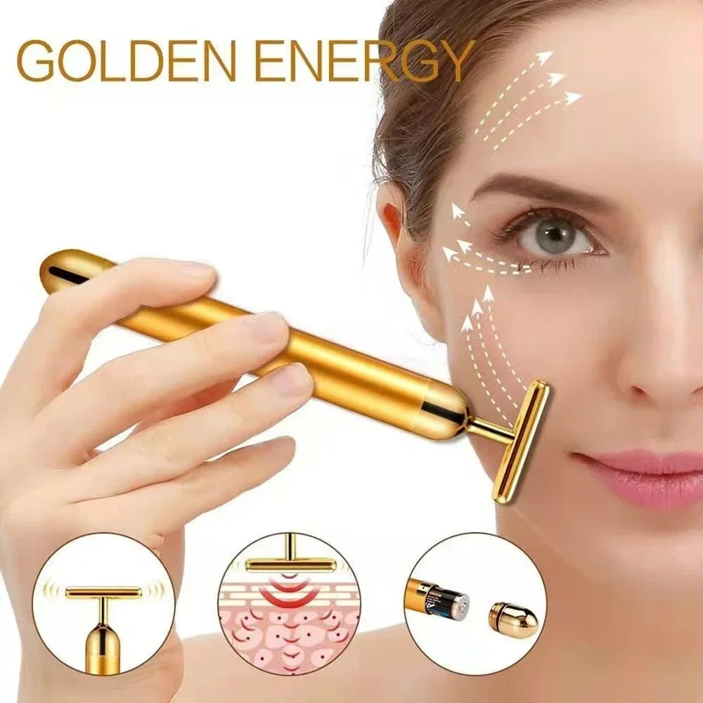 24K Gold T-Bar Massager