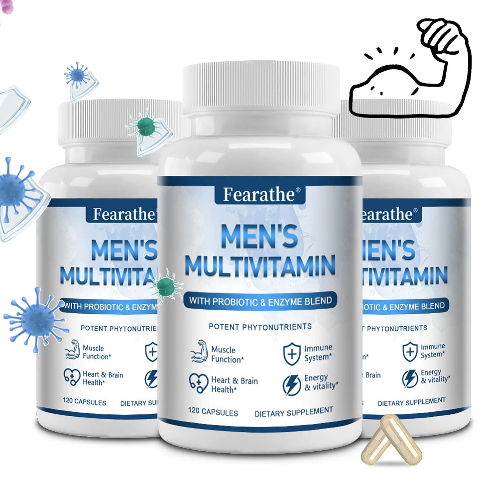 Men’s Multivitamin Supplement – Vitamin C, D3, B12 & Probiotics