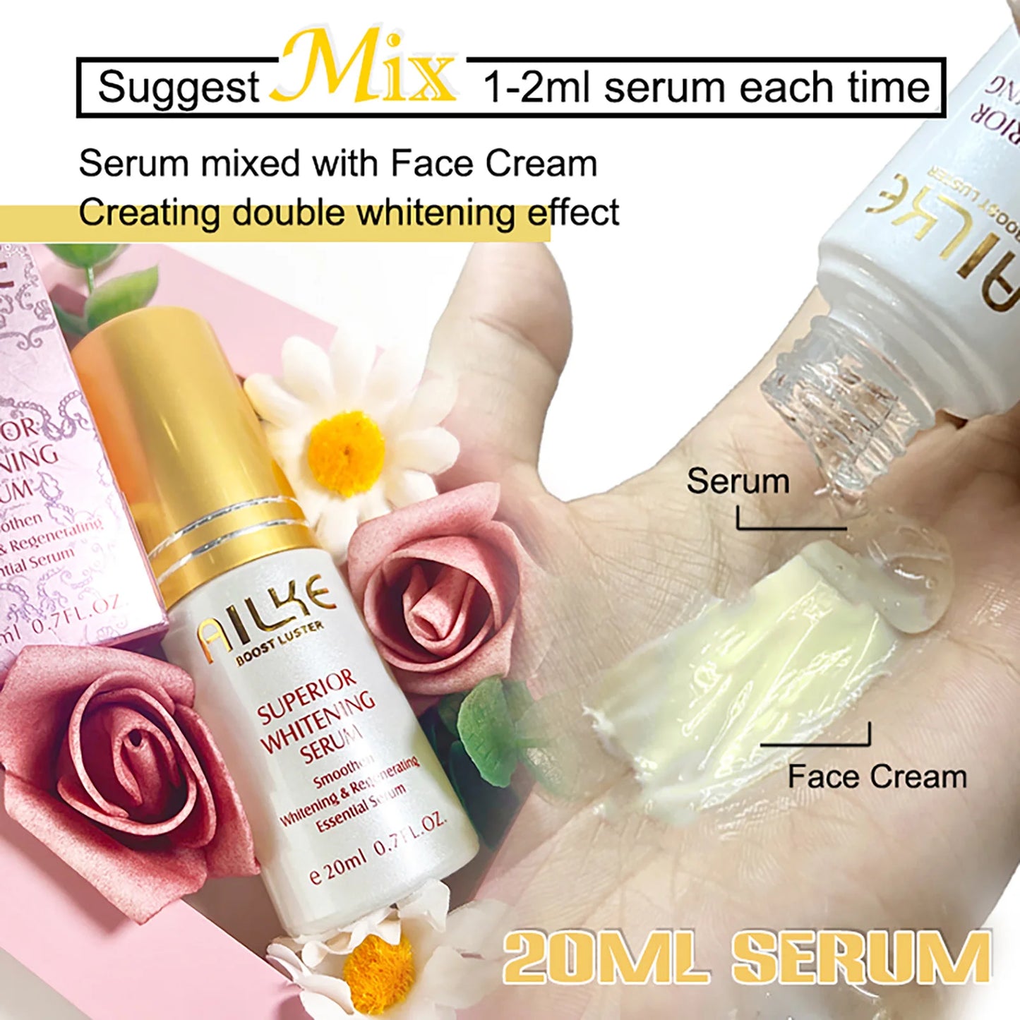 AILKE 24K Gold Skincare Set – Essence, Toner & Cream