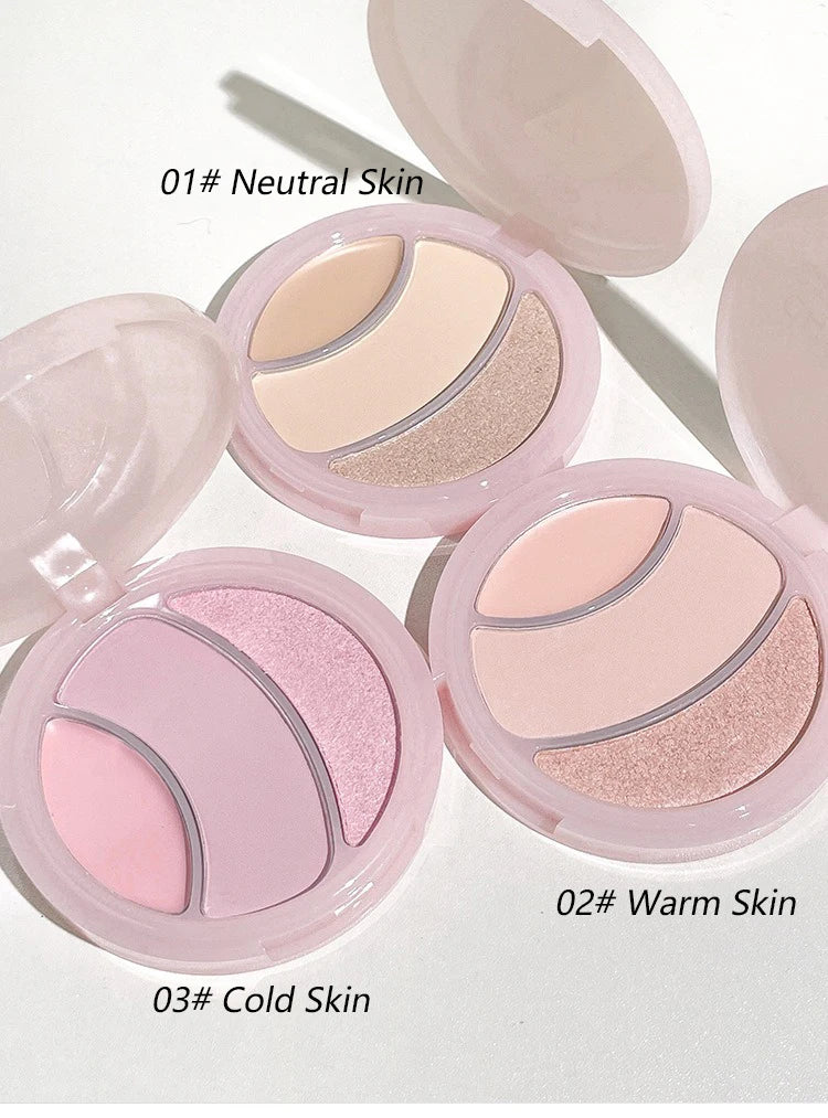 3-Color Highlighter Palette