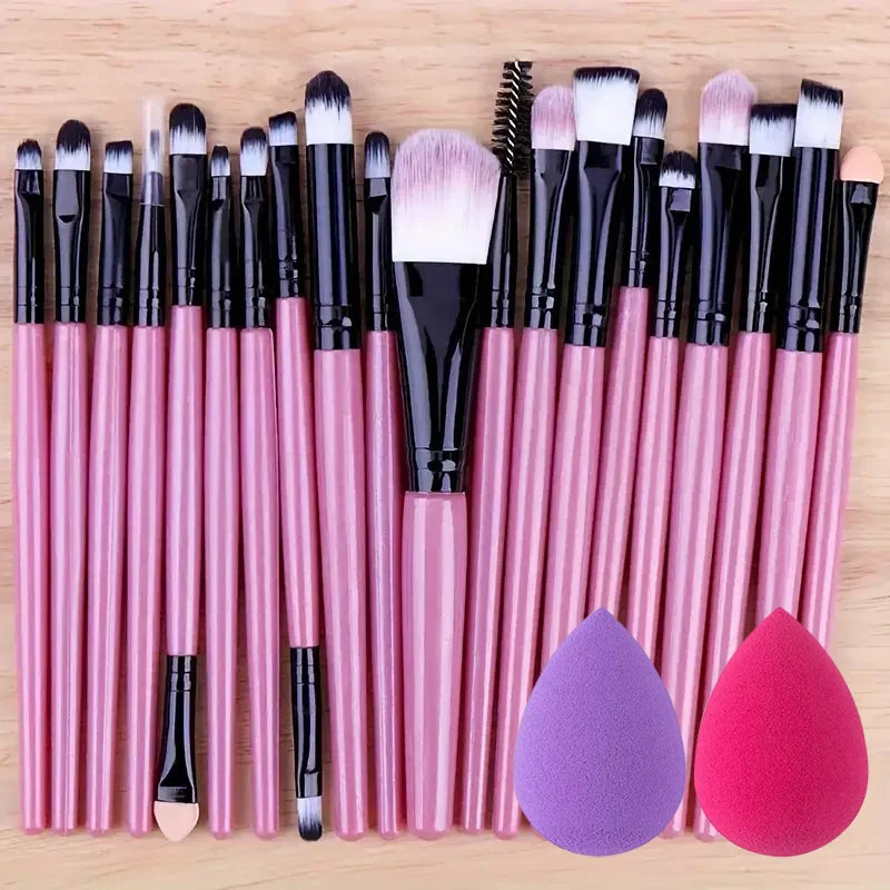 Makeup Brush Set (8–20pcs) – Foundation & Eyeshadow