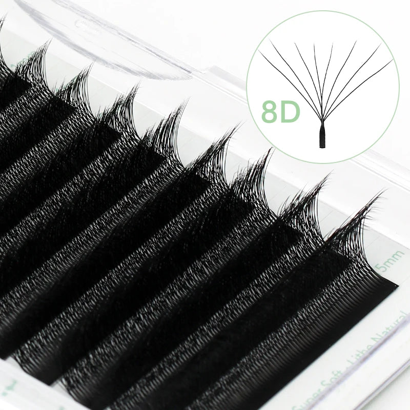 NATUHANA 5 Cases Eyelash Extensions – W-Shape Volume